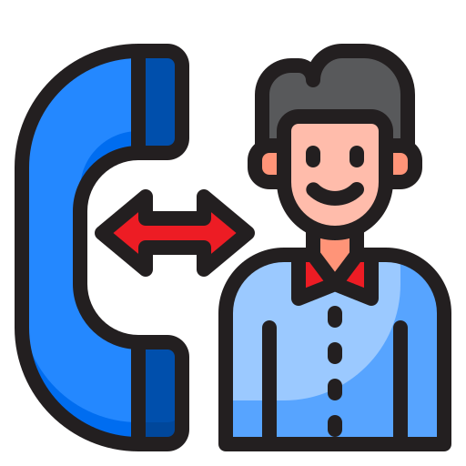 Telephone call srip Lineal Color icon