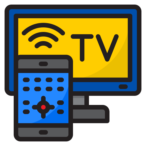 televisión inteligente srip Lineal Color icono