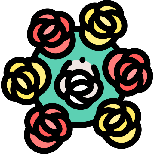róża Detailed Rounded Lineal color ikona