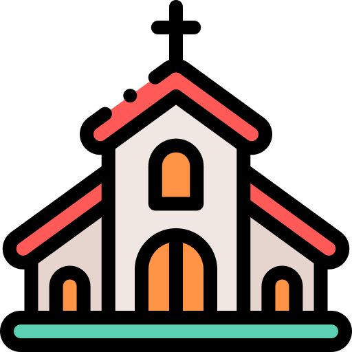kościół Detailed Rounded Lineal color ikona