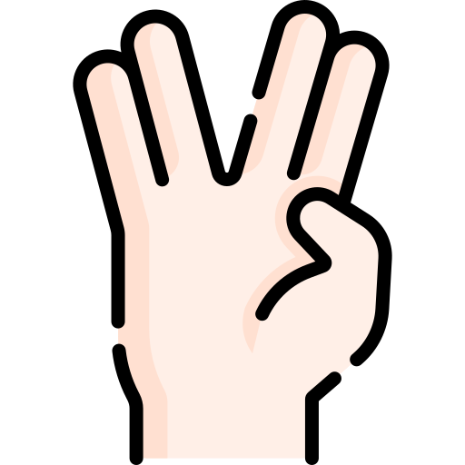 Vulcan salute Special Lineal color icon