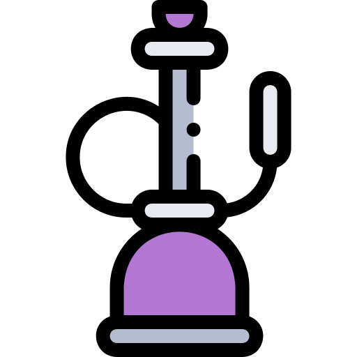 Hookah Detailed Rounded Lineal color icon