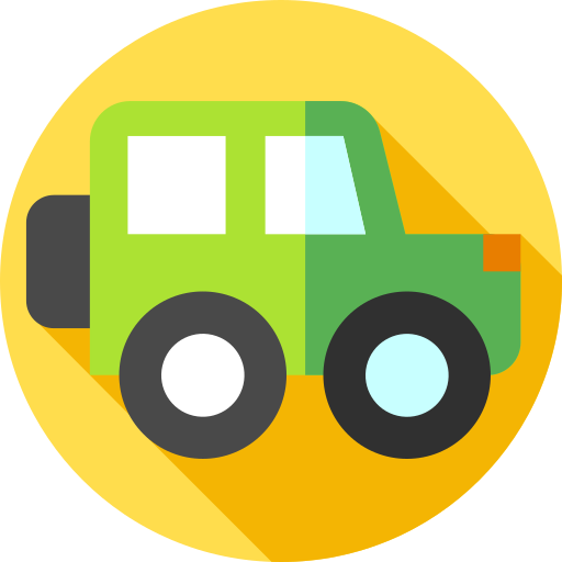 jeep Flat Circular Flat icoon
