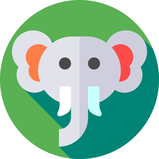 elefante Flat Circular Flat icona