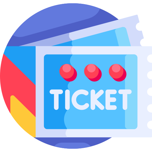 Ticket Detailed Flat Circular Flat icon