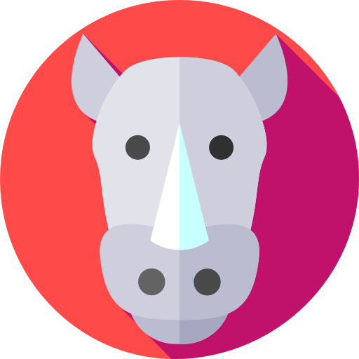 rinoceronte Flat Circular Flat icono