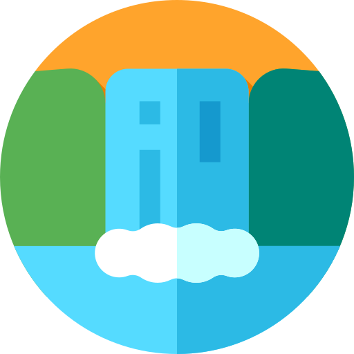 滝 Flat Circular Flat icon