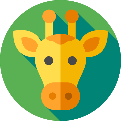 giraffe Flat Circular Flat icon