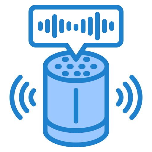 controle de voz srip Blue Ícone