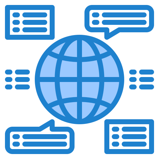 Communications srip Blue icon