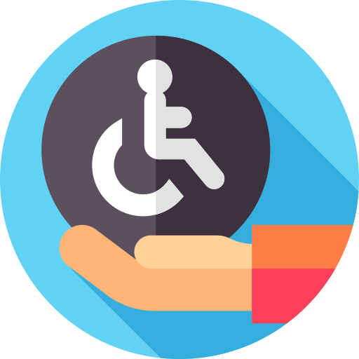 gehandicapt Flat Circular Flat icoon