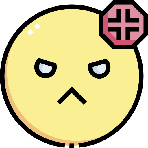 怒り Detailed Straight Lineal color icon