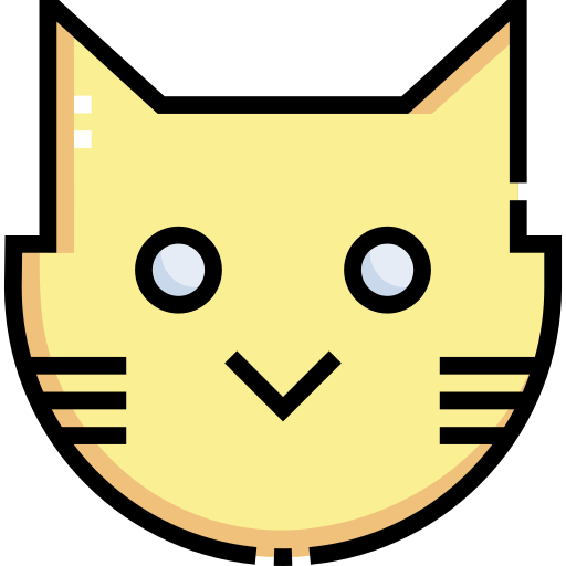 Cat Detailed Straight Lineal color icon