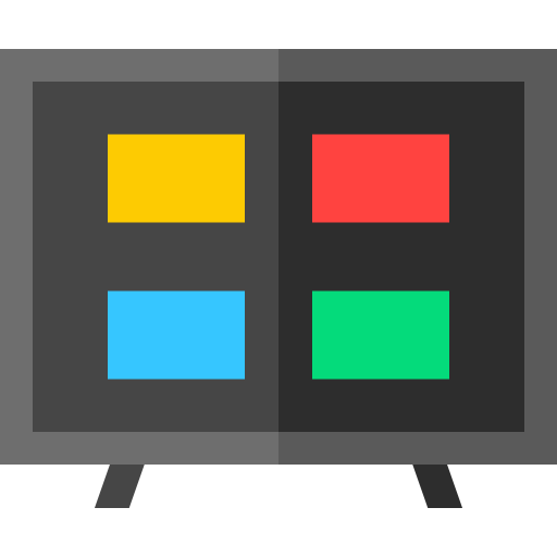 aplicación de transmisión de televisión Basic Straight Flat icono