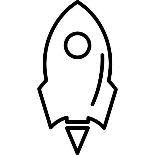 variante de fusée avec contour de cercle  Icône