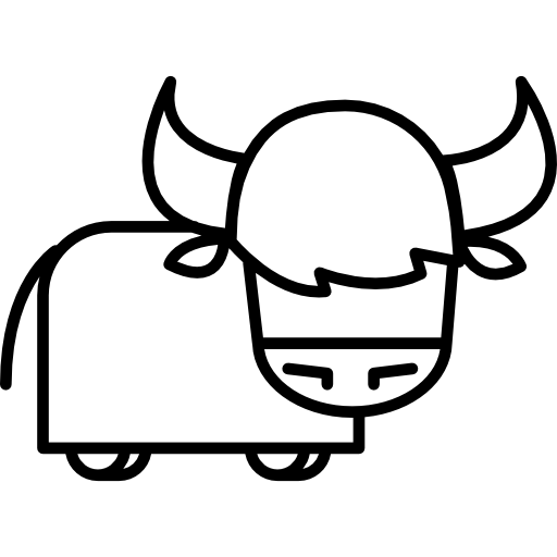 variante de dessin animé de taureau  Icône