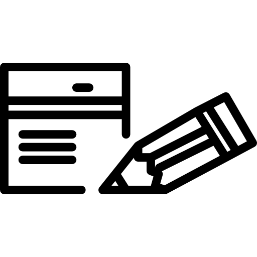 bloc de notas pequeño y contornos de lápiz  icono