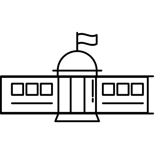 State or country administration building  icon