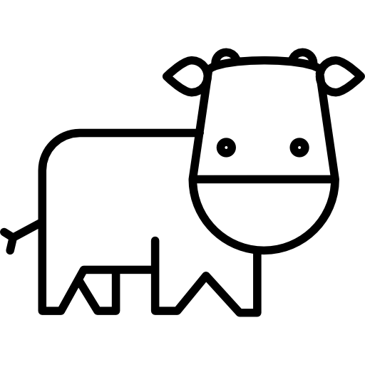 wariant kreskówki krowy  ikona