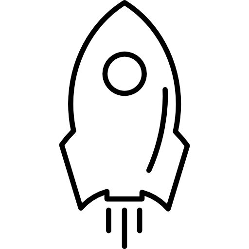 Rocket ship outline  icon