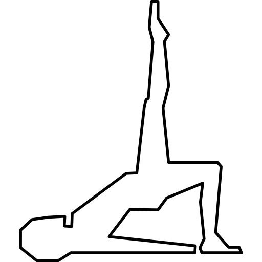 vrouwelijke stretching  icoon
