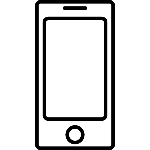 variante de teléfono de pantalla con forma de contorno  icono