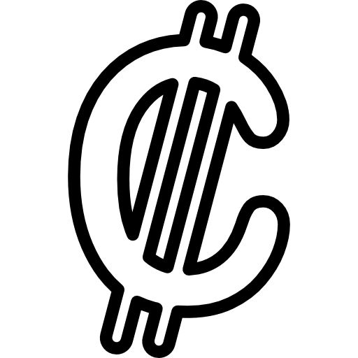 코스타리카 콜론 통화 기호  icon