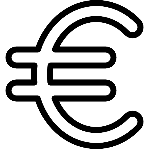 Euro currency symbol  icon