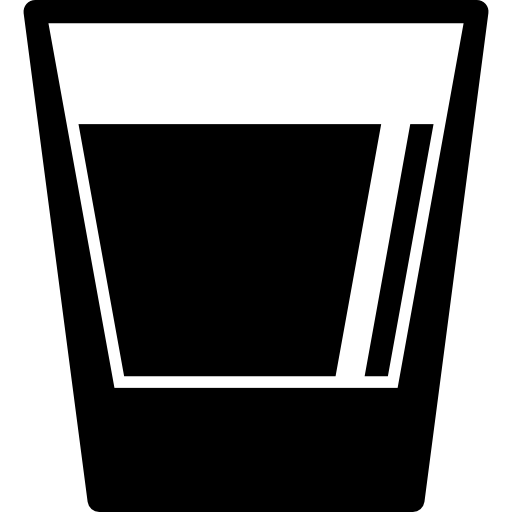 Drink glass with beverage inside  icon