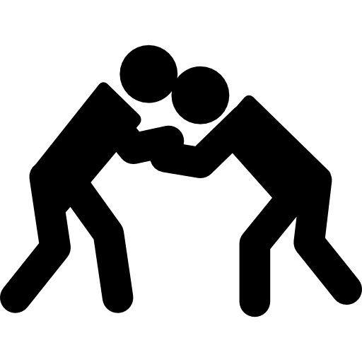 siluetas de judo olímpico  icono