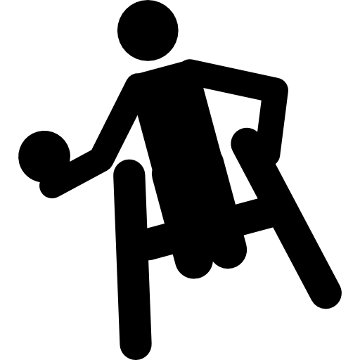 Paralympic basketball silhouette of a player on wheels chair  icon