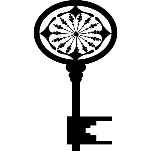 llave antigua ovalada  icono