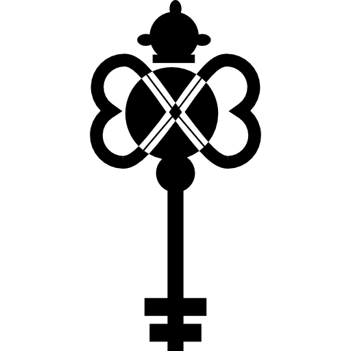 forma de llave con muchas formas  icono