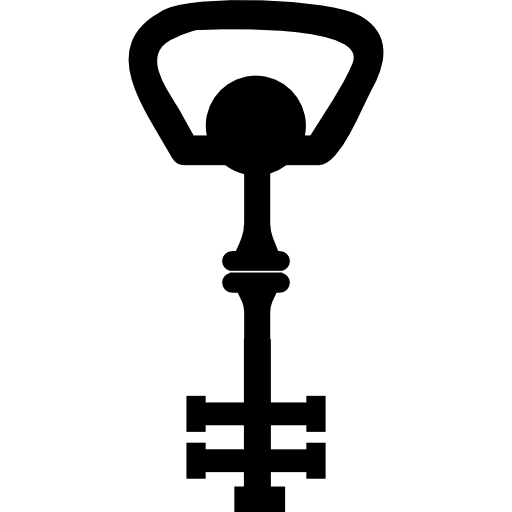 sylwetka starego kluczowego narzędzia  ikona