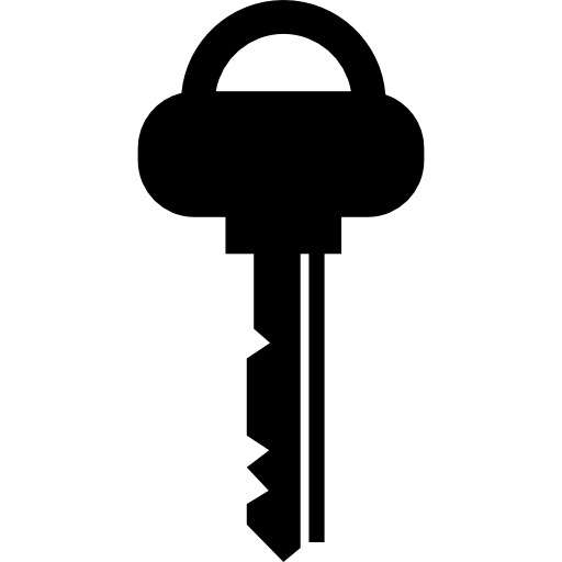 llave nueva forma negra  icono