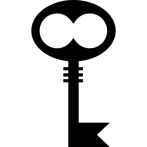 Ключ черная форма  иконка