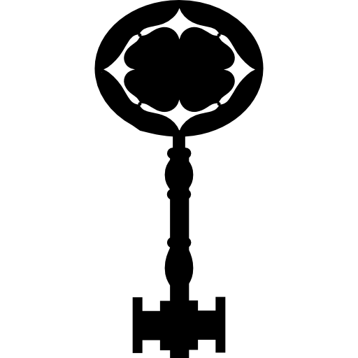 diseño de forma de llave ovalada  icono