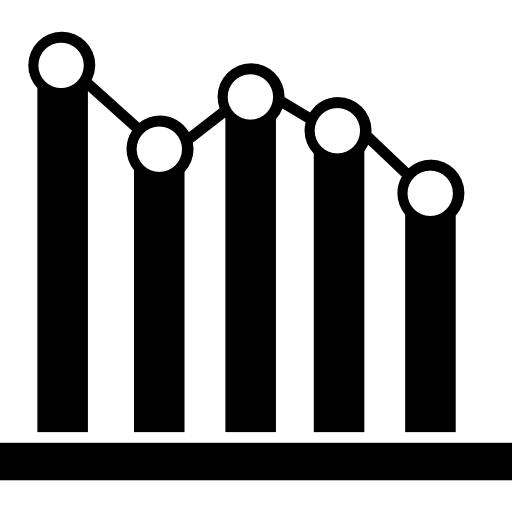 Decreasing bars chart  icon