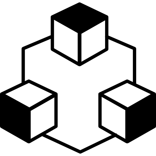símbolo de datos interconectados  icono