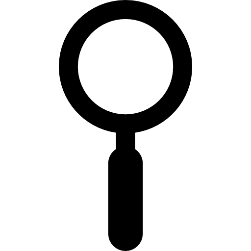 Magnifier tool in vertical position interface symbol  icon