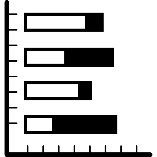 grafische meerdere variabele verticale balken  icoon