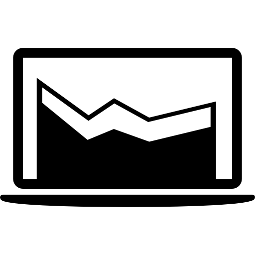 laptop stroom grafisch symbool  icoon