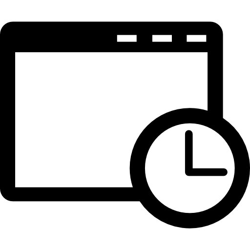símbolo de tiempo de ventana  icono