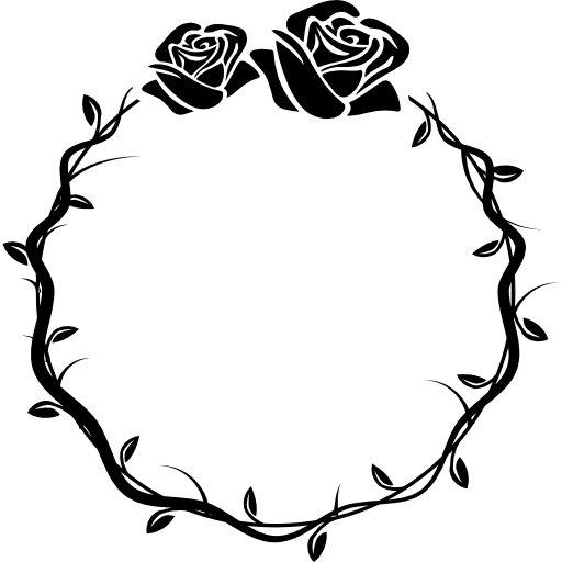cadre ornemental de fleurs circulaires  Icône