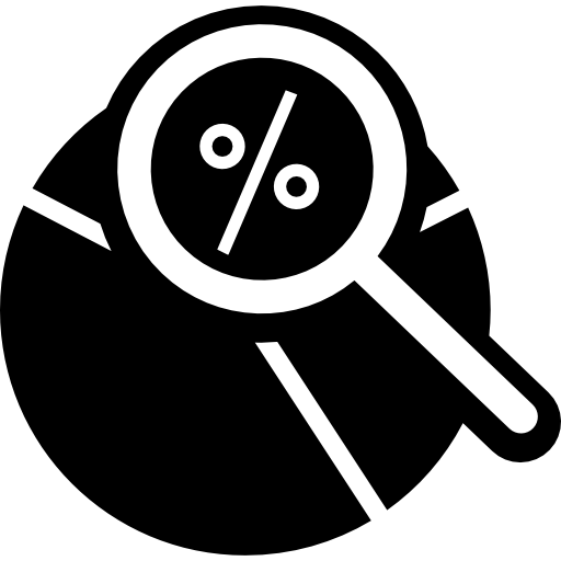 symbol für die kreisdiagrammanalyse-schnittstelle  icon
