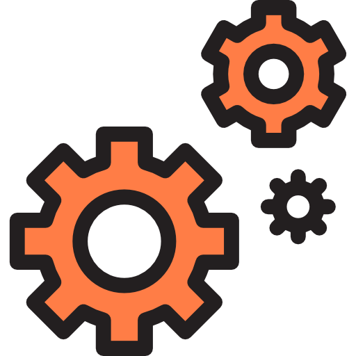 Cogwheels Detailed Rounded Lineal color icon