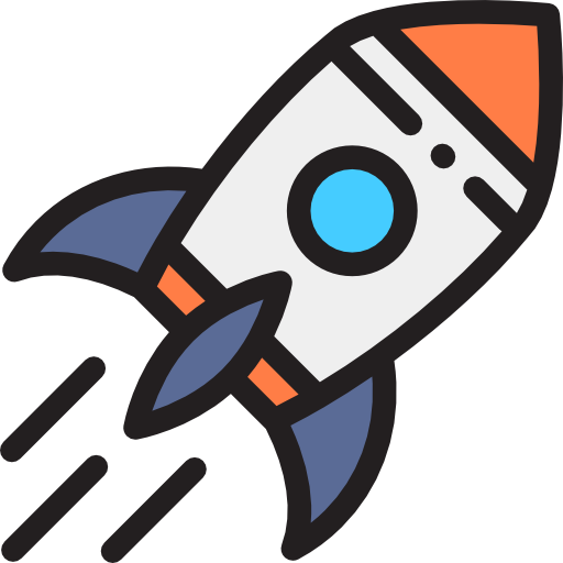 Space ship Detailed Rounded Lineal color icon