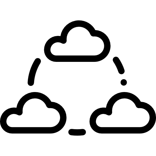computación en la nube Detailed Rounded Lineal icono