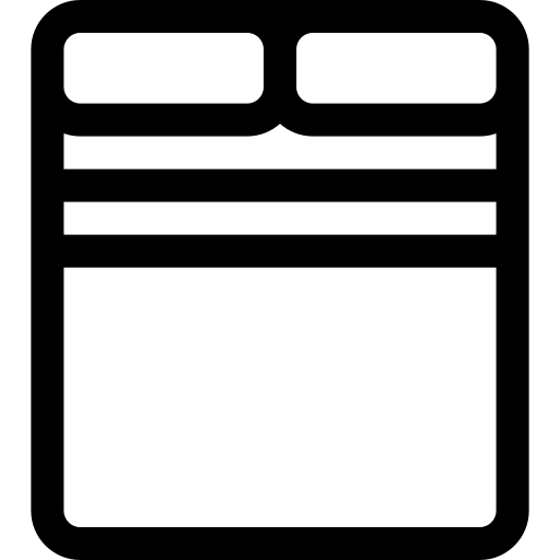 lit double Basic Straight Lineal Icône