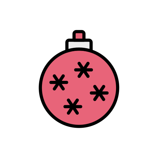 pelota de navidad Generic Outline Color icono